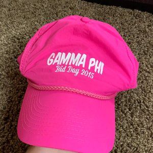 Gamma Phi Hot Pink Bid Day Hat